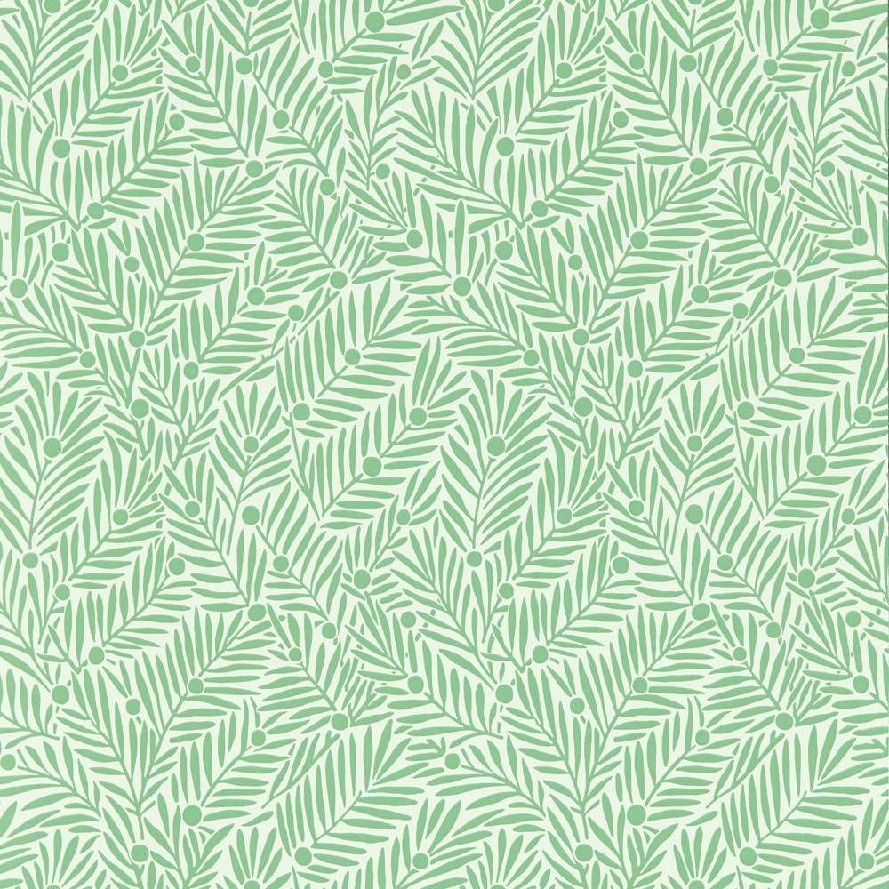 Yew And Aril Wallpaper 217346 by Morris & Co in Spearmint Green